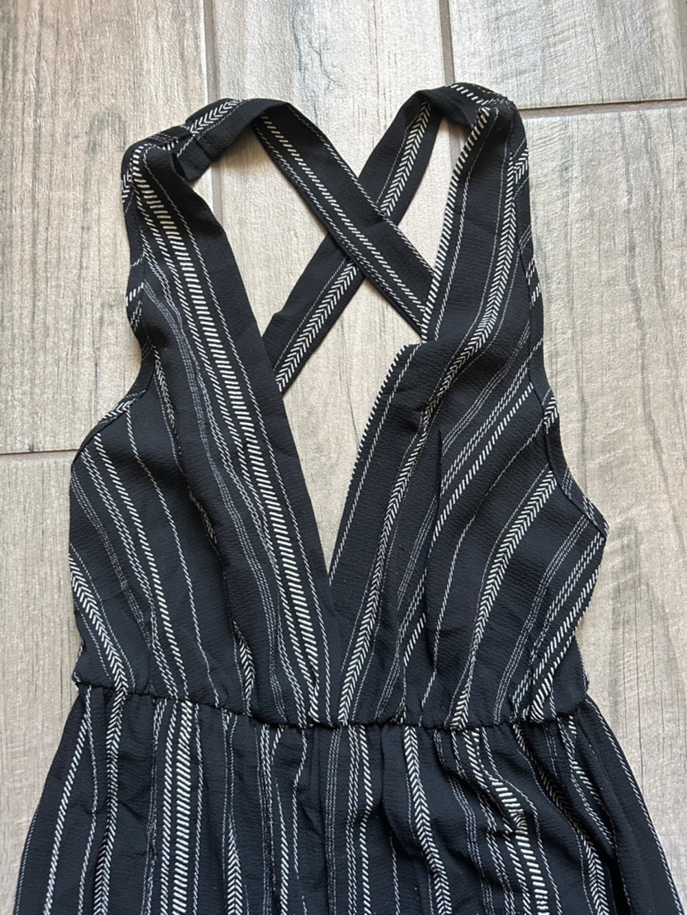 Lani Black Striped Wide-Leg Jumpsuit - Picture 3 of 4